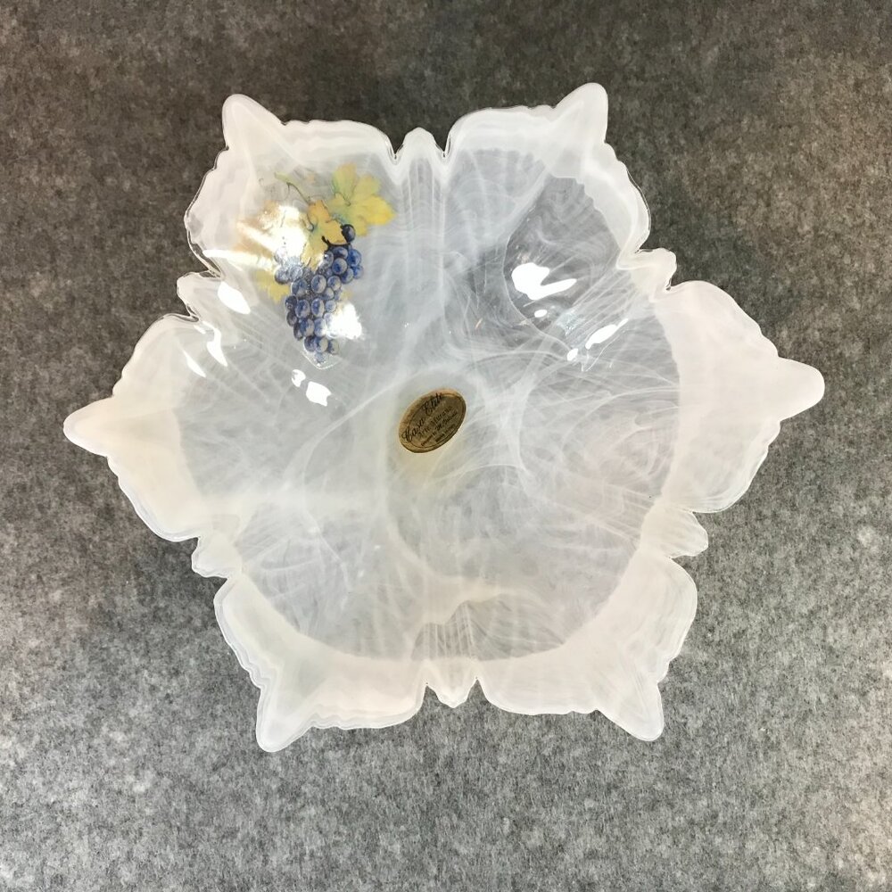 Murano Swirl White Bowl Casa Elite Arte Murano Designed by M. Valenti - Picture 6 of 7